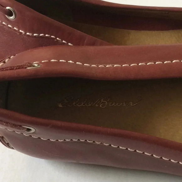 Eddie Bauer Cognac Leather Tassel Flats Size 7 - Picture 3 of 9